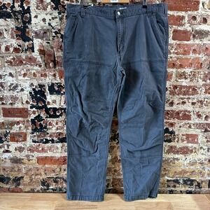Carhartt Rugged Flex Canvas Double Front Gray Utility Pants Mens 42x32